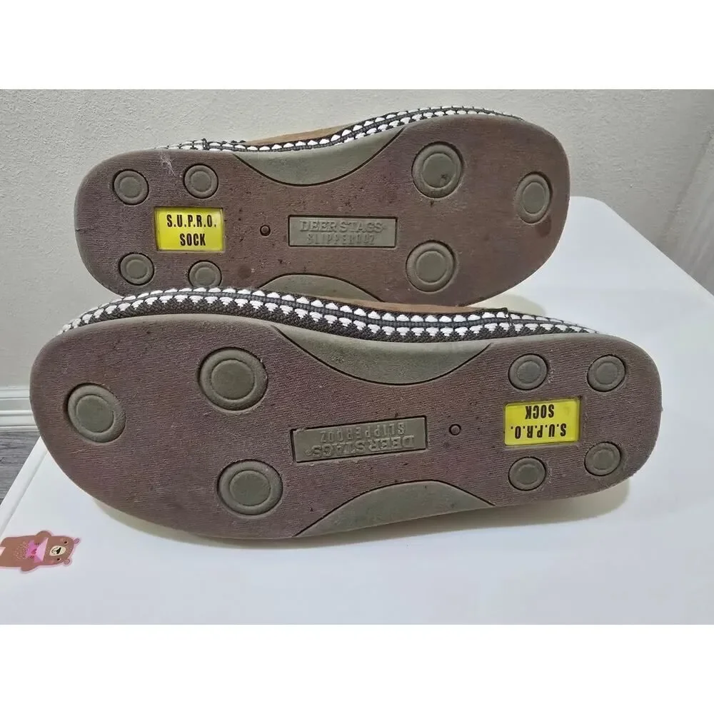 Deer Stags Mens Slipperooz Indoor/Outdoor Slipper Wherever S.U.P.R.O. Sock Brown